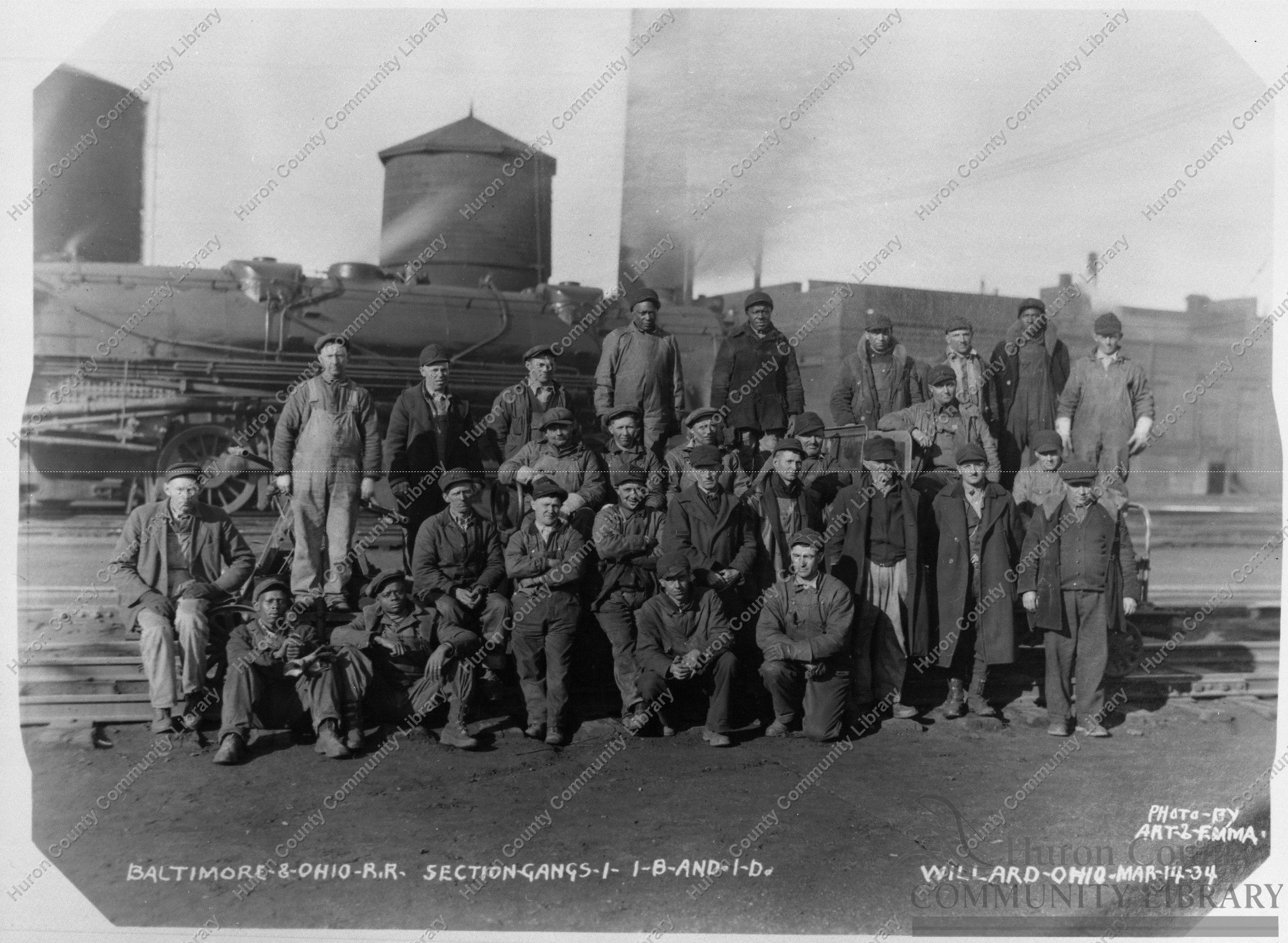 B&O Section Gangs 1, 1-B, and 1-D 1934