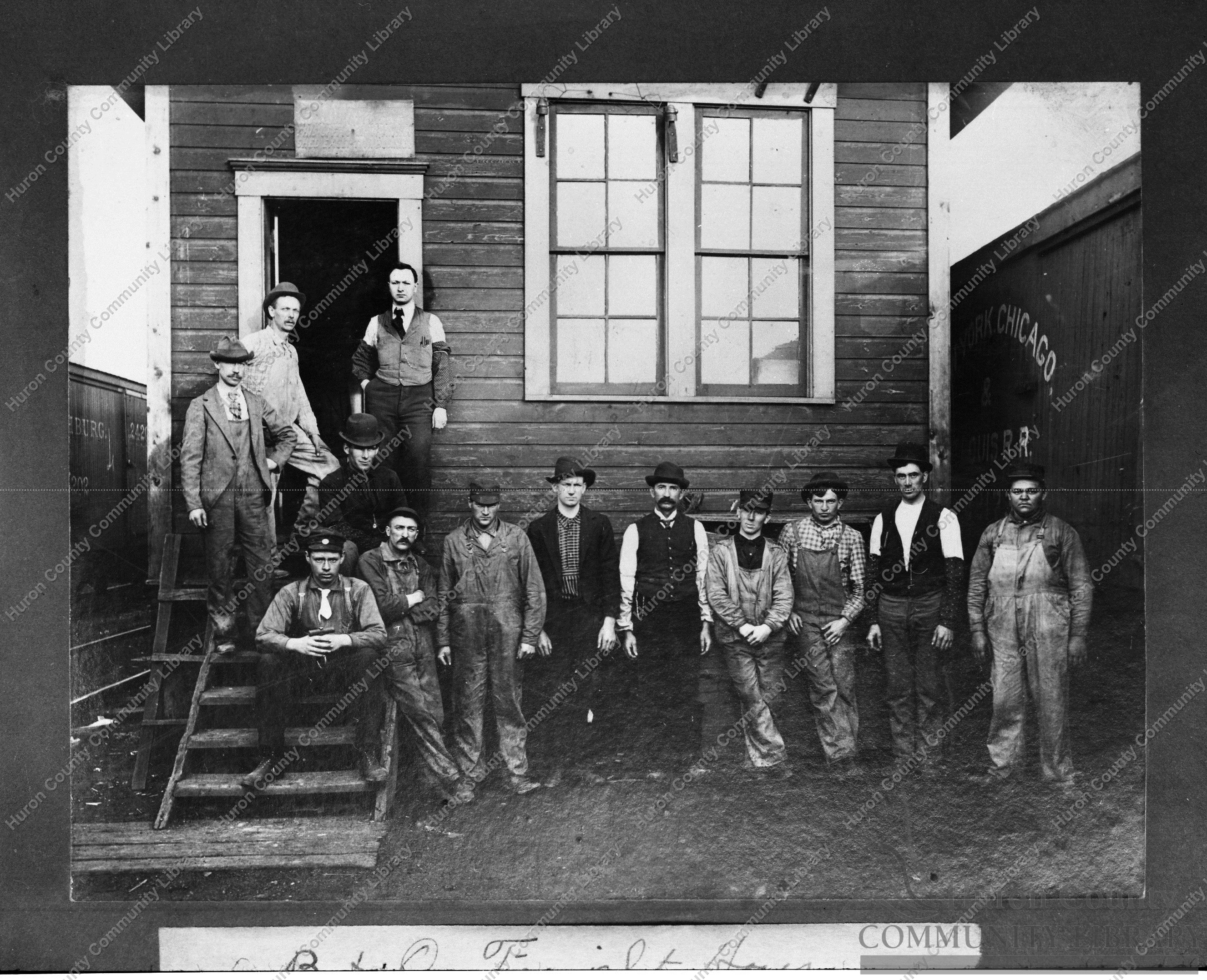 B & O Freight office & crew 1898