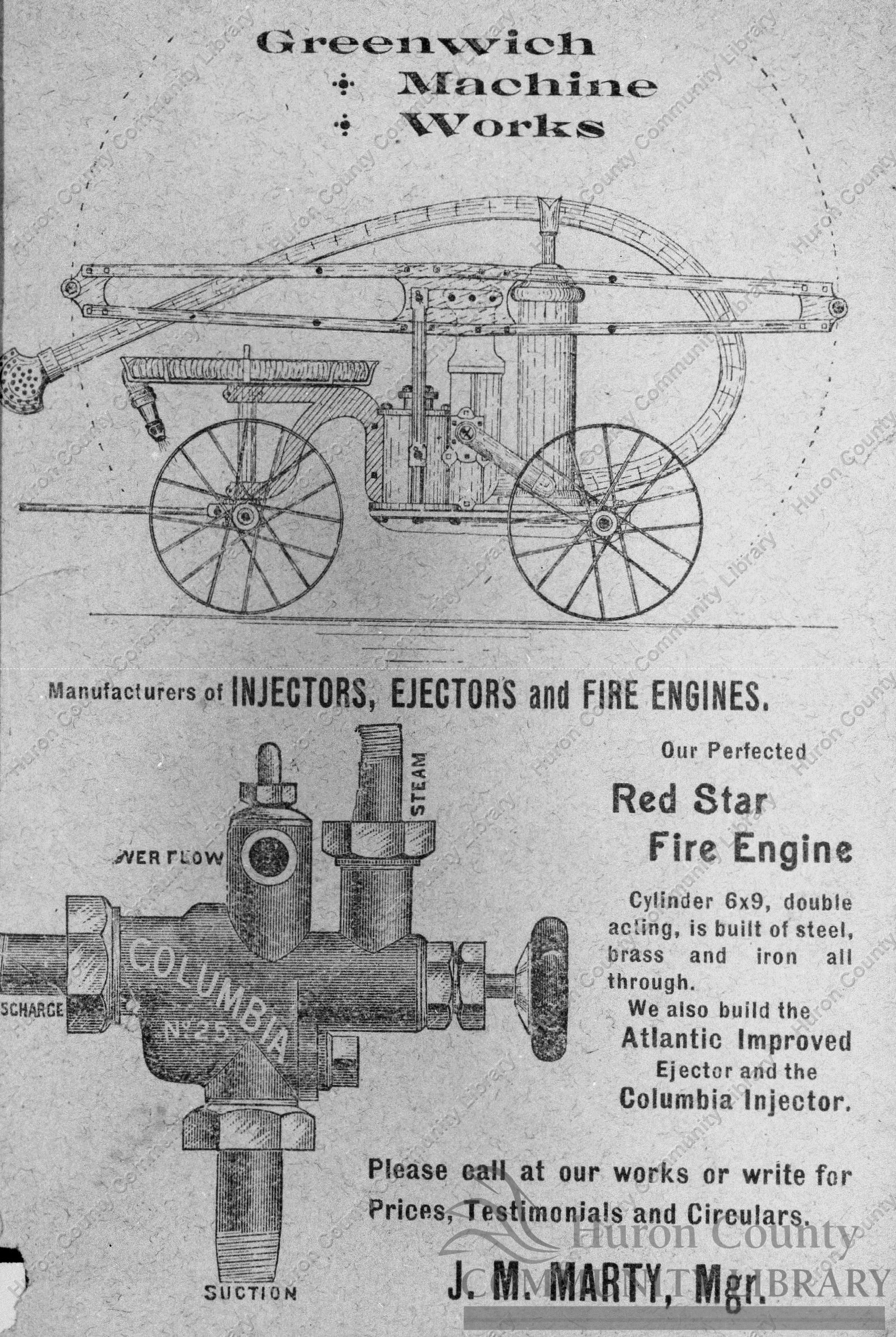 Greenwich 1st "Free St. Fair" remainder of advertisements (card)
