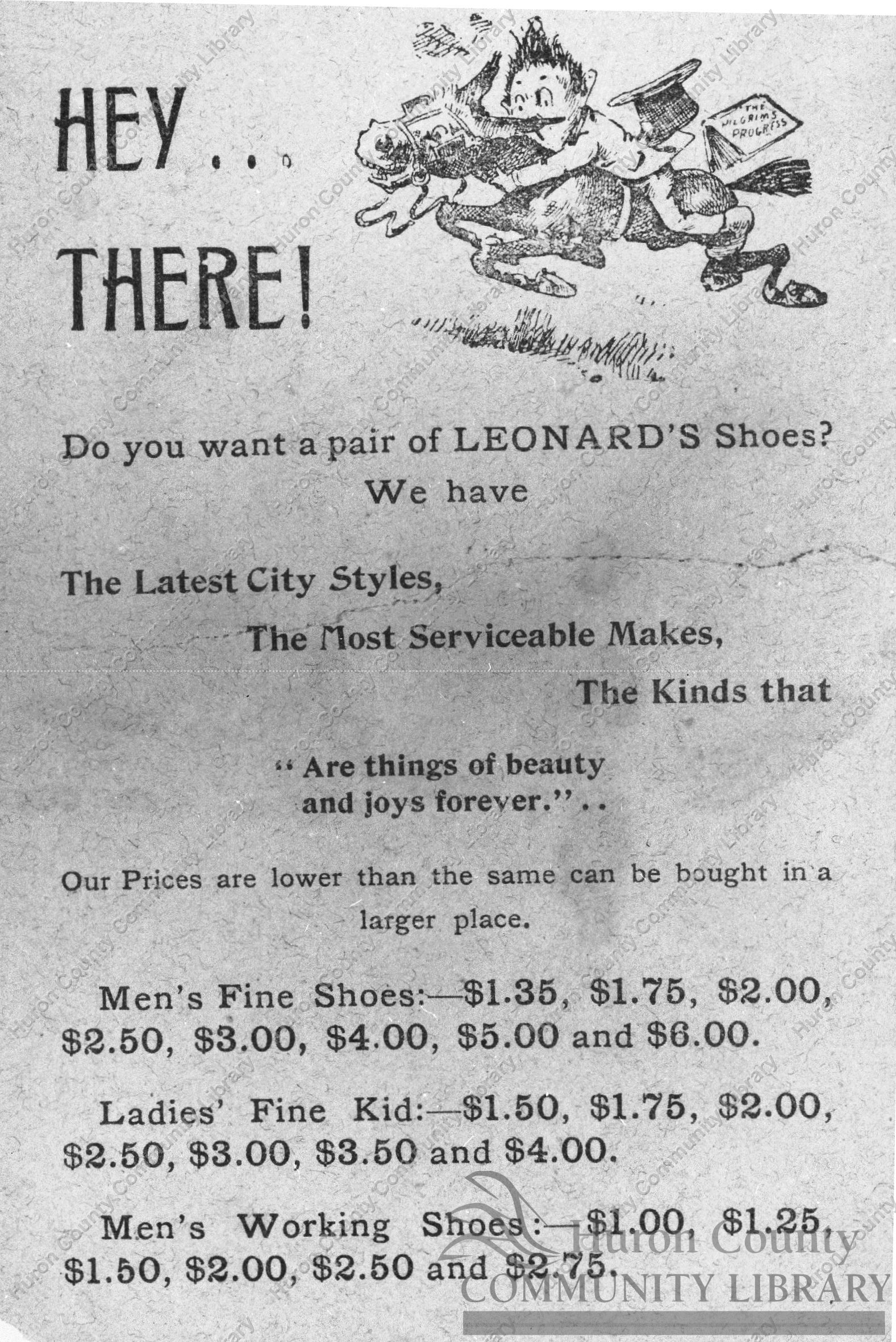 Greenwich 1st "Free St. Fair" remainder of advertisements (card)