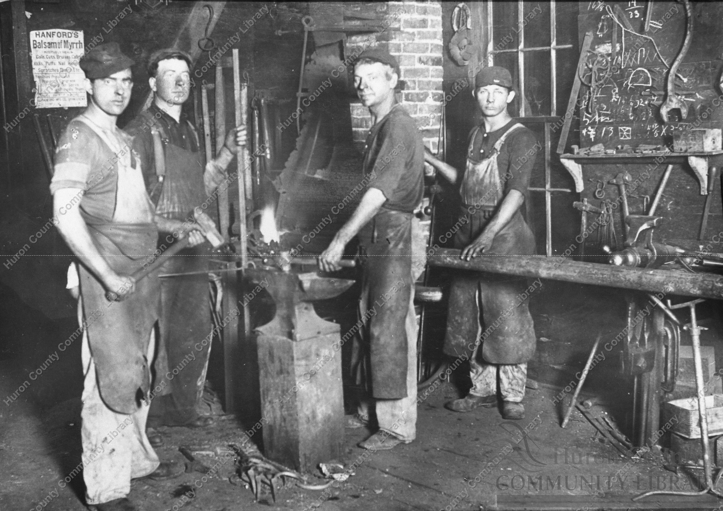 New Washington Blacksmith Shop-owner & Helpers ca 1912