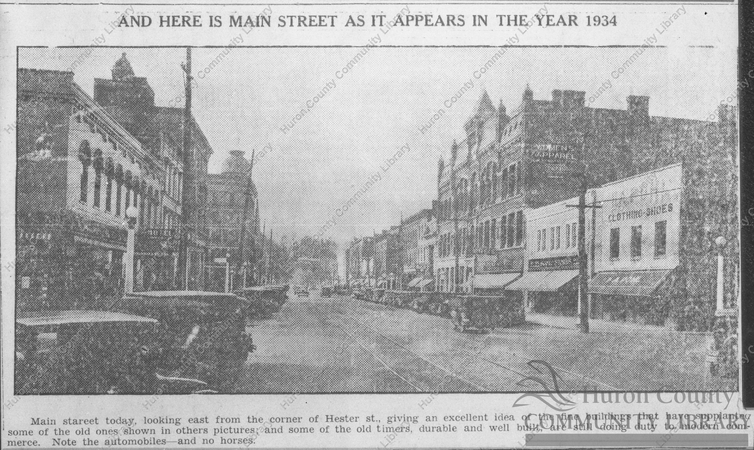 Main St. in Norwalk picture in 1934 by Van Bateham
