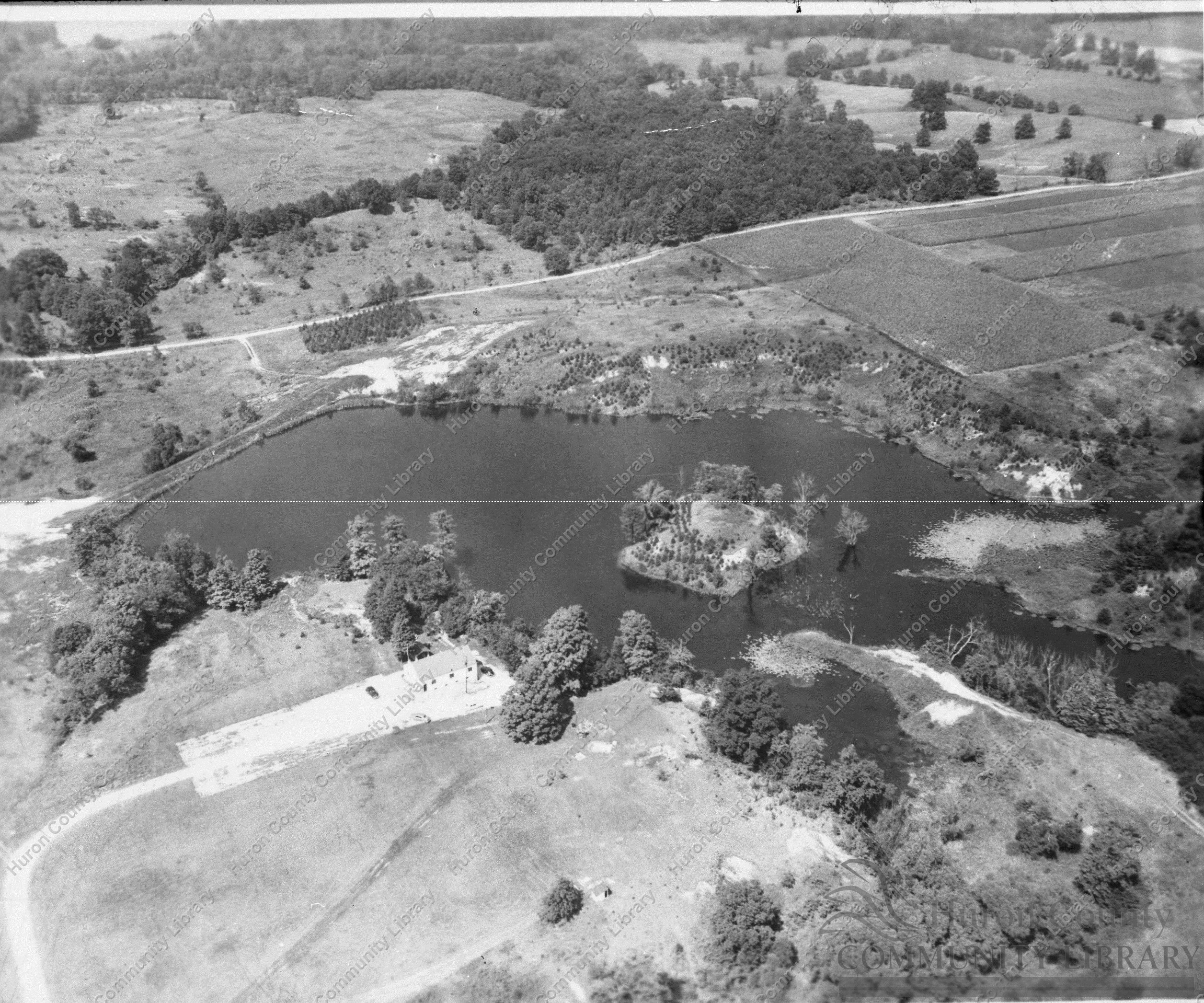 Aerial Picture of Willard Conservation League SR#99 1940's
