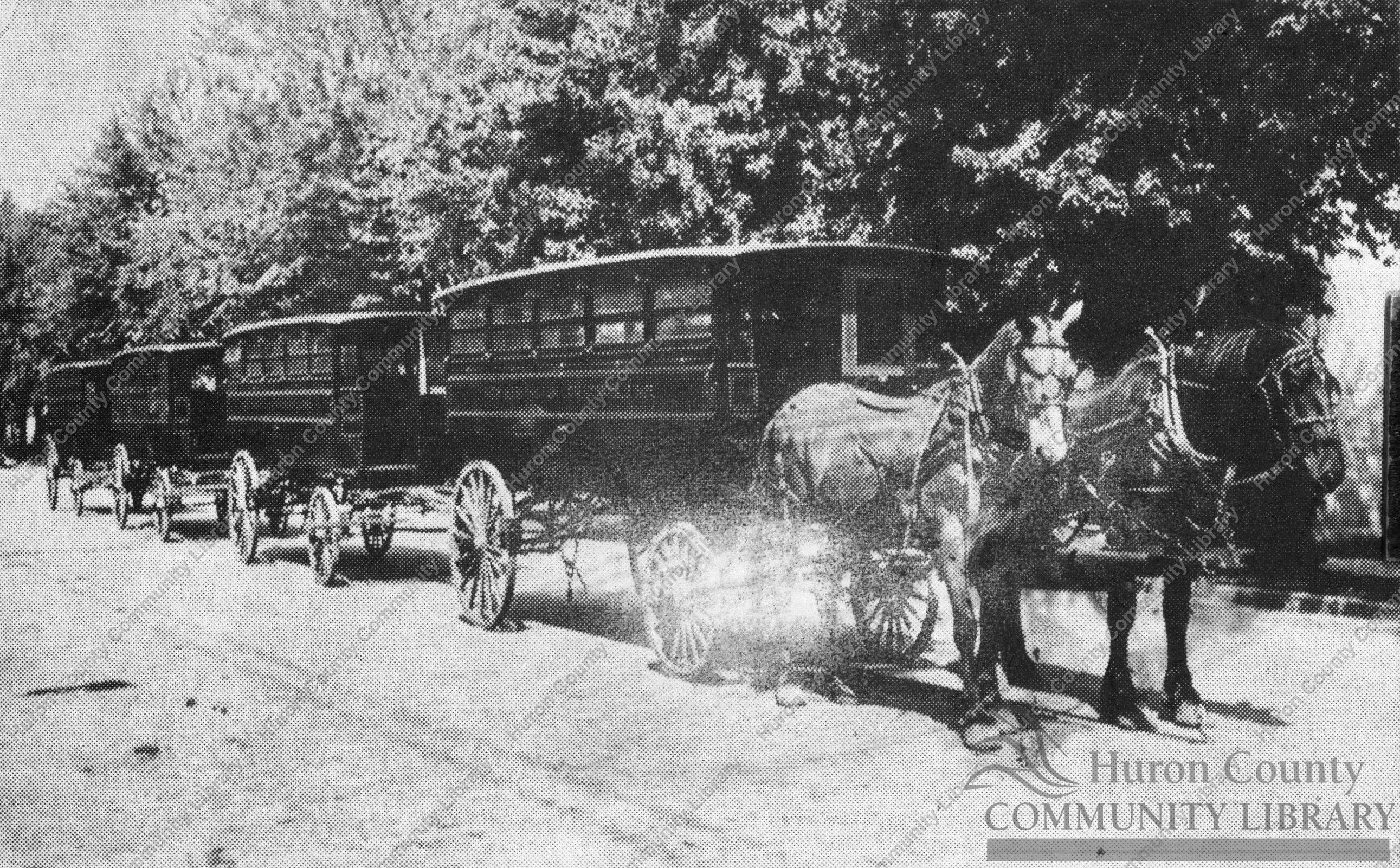 Horse Drawn Kid Wagons, or School Buses 1921 New Washington, OH
