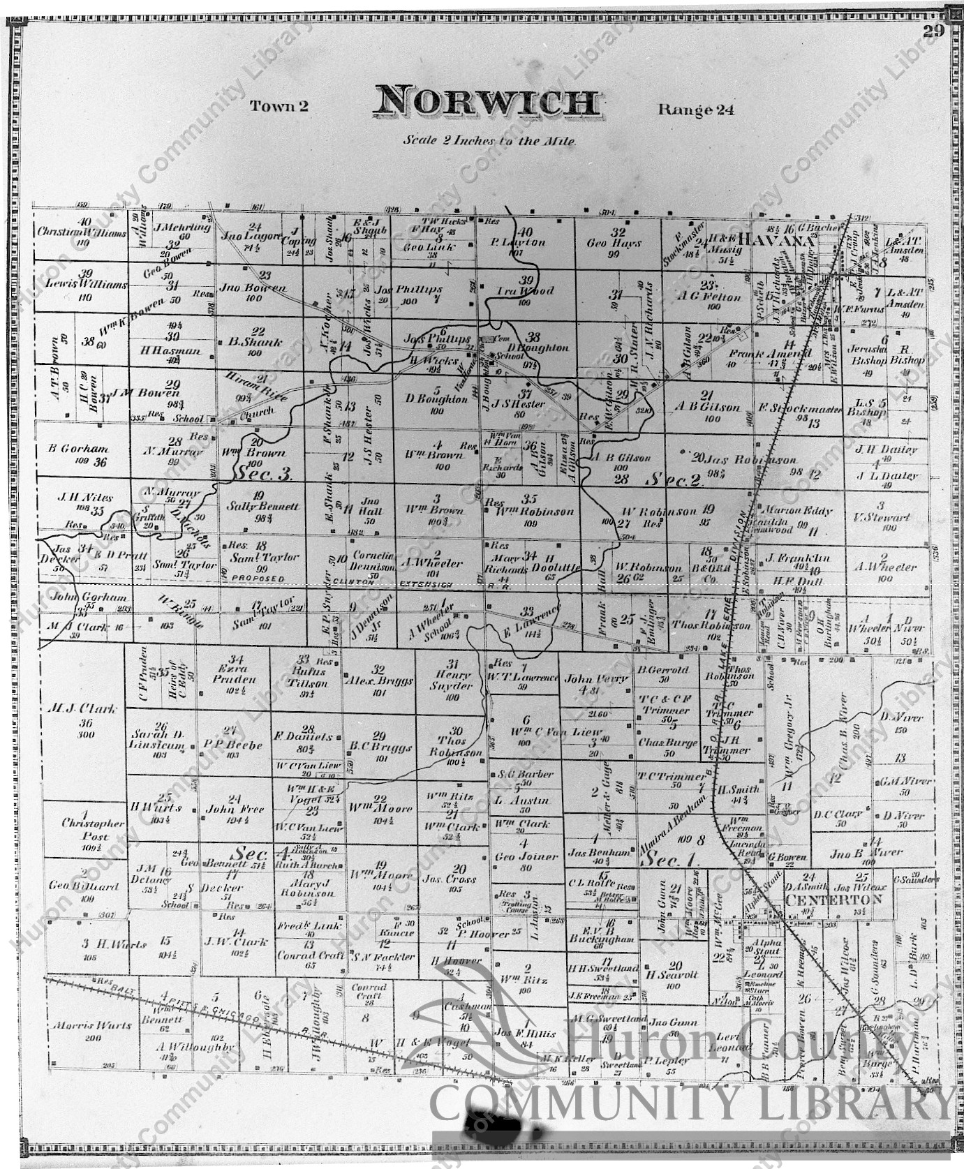 Norwich Township Map - 1873