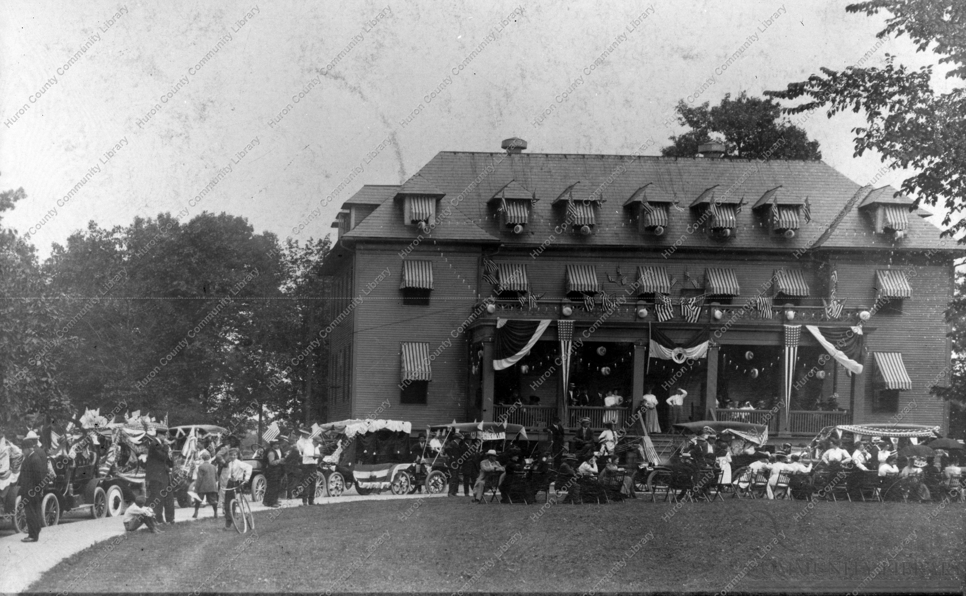 Fourth of July 1910 in front of Y.M.C.A.