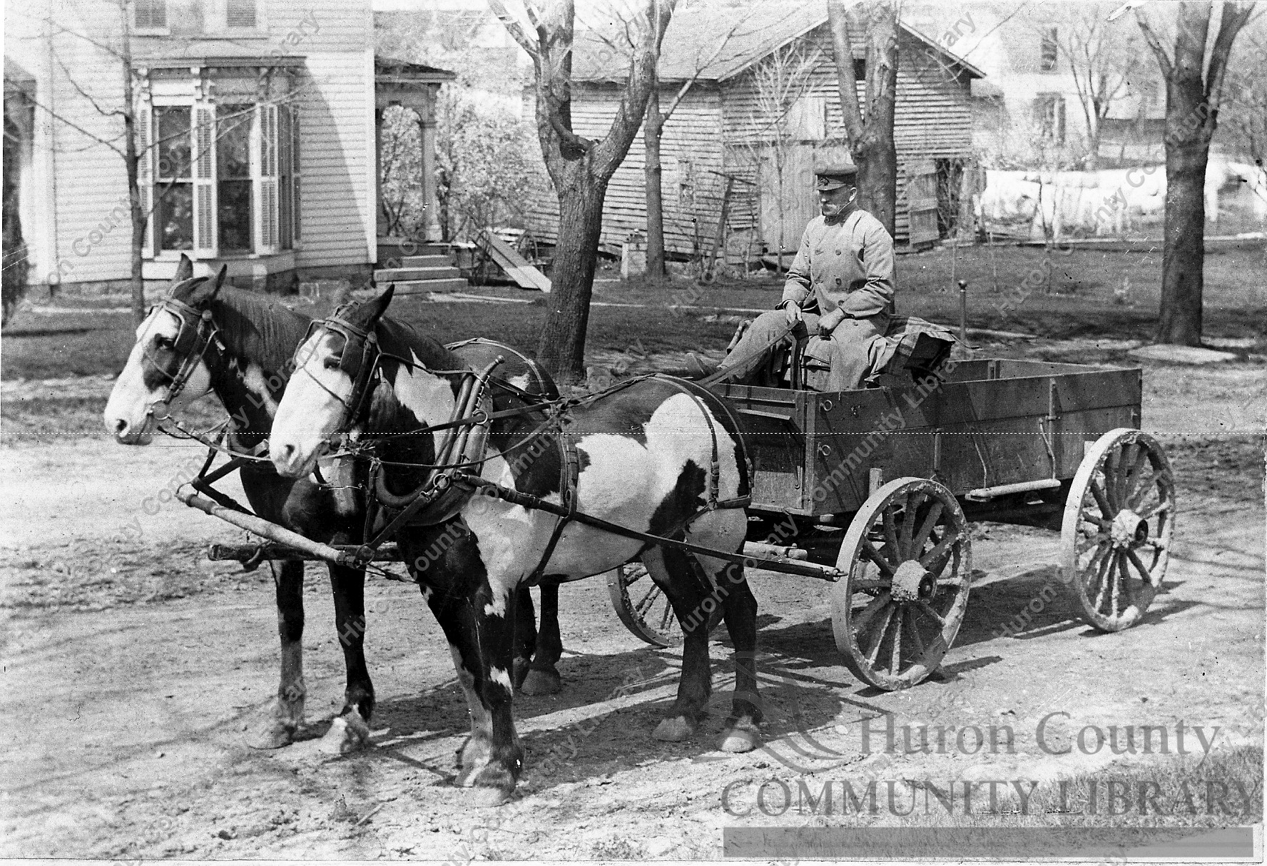 Plymouth in the 1890's  Pinto horses