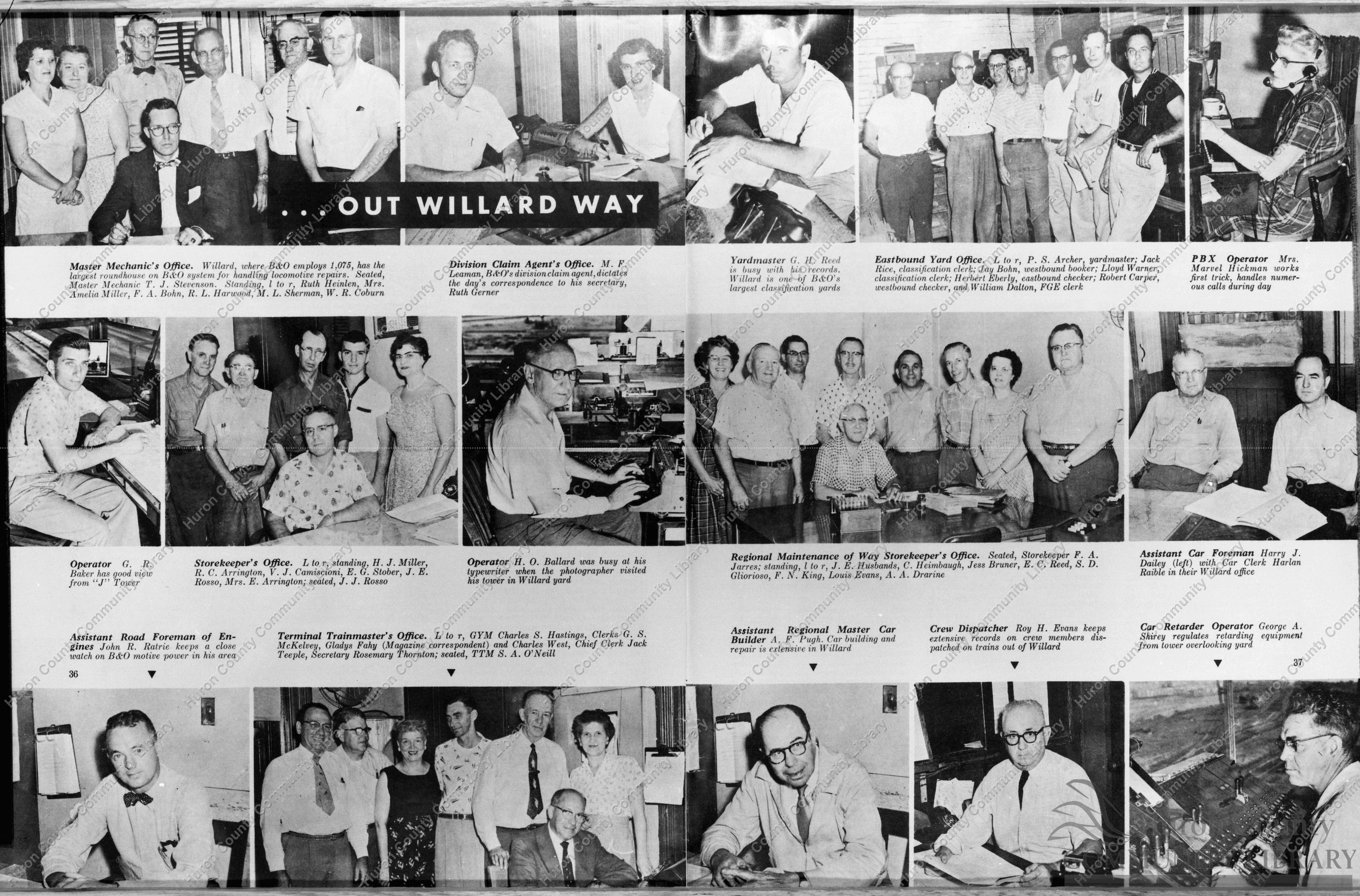 Willard in B & O Magazine Nov. 1956