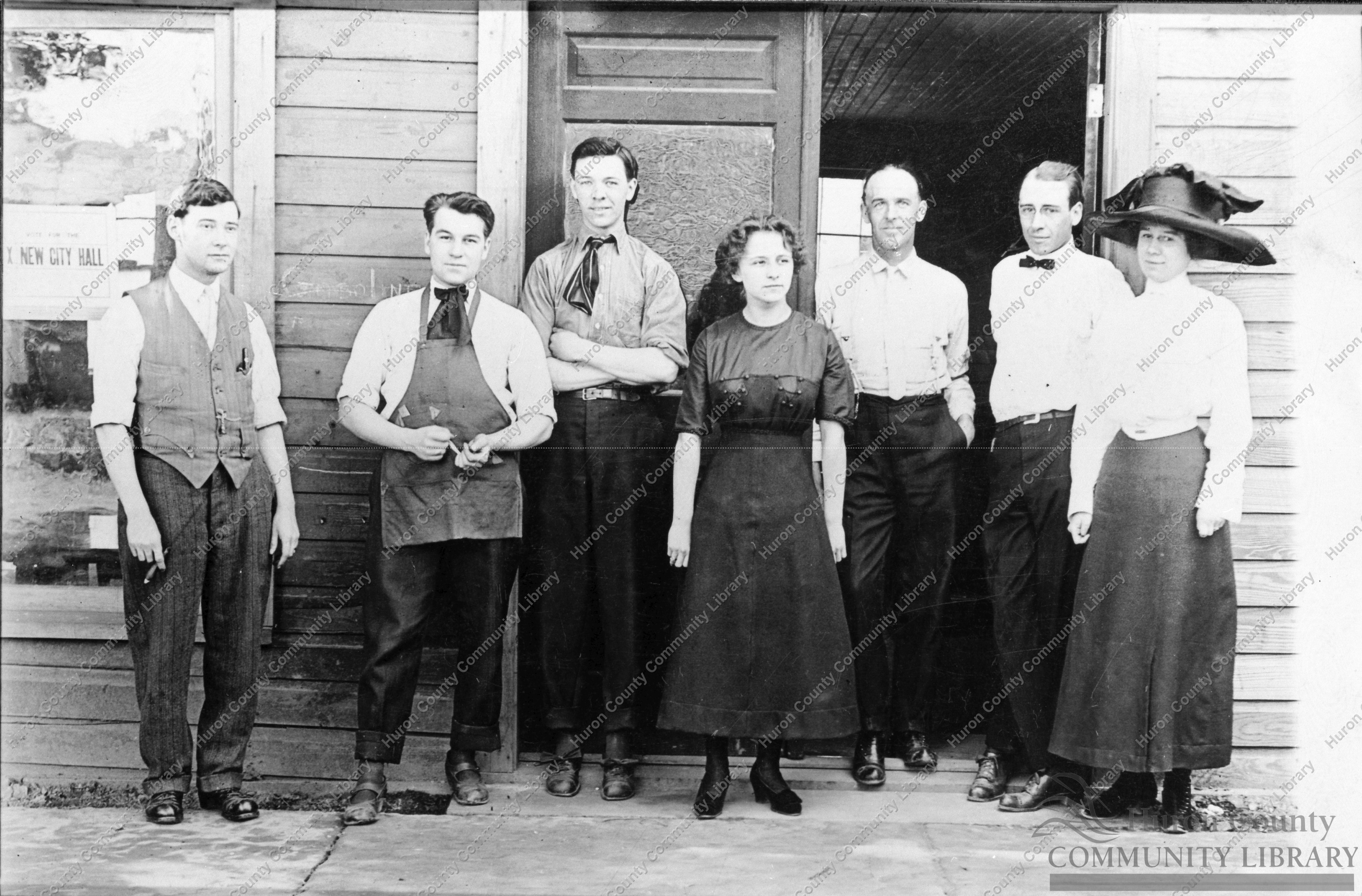Telegraph Office and Crew ca 1910