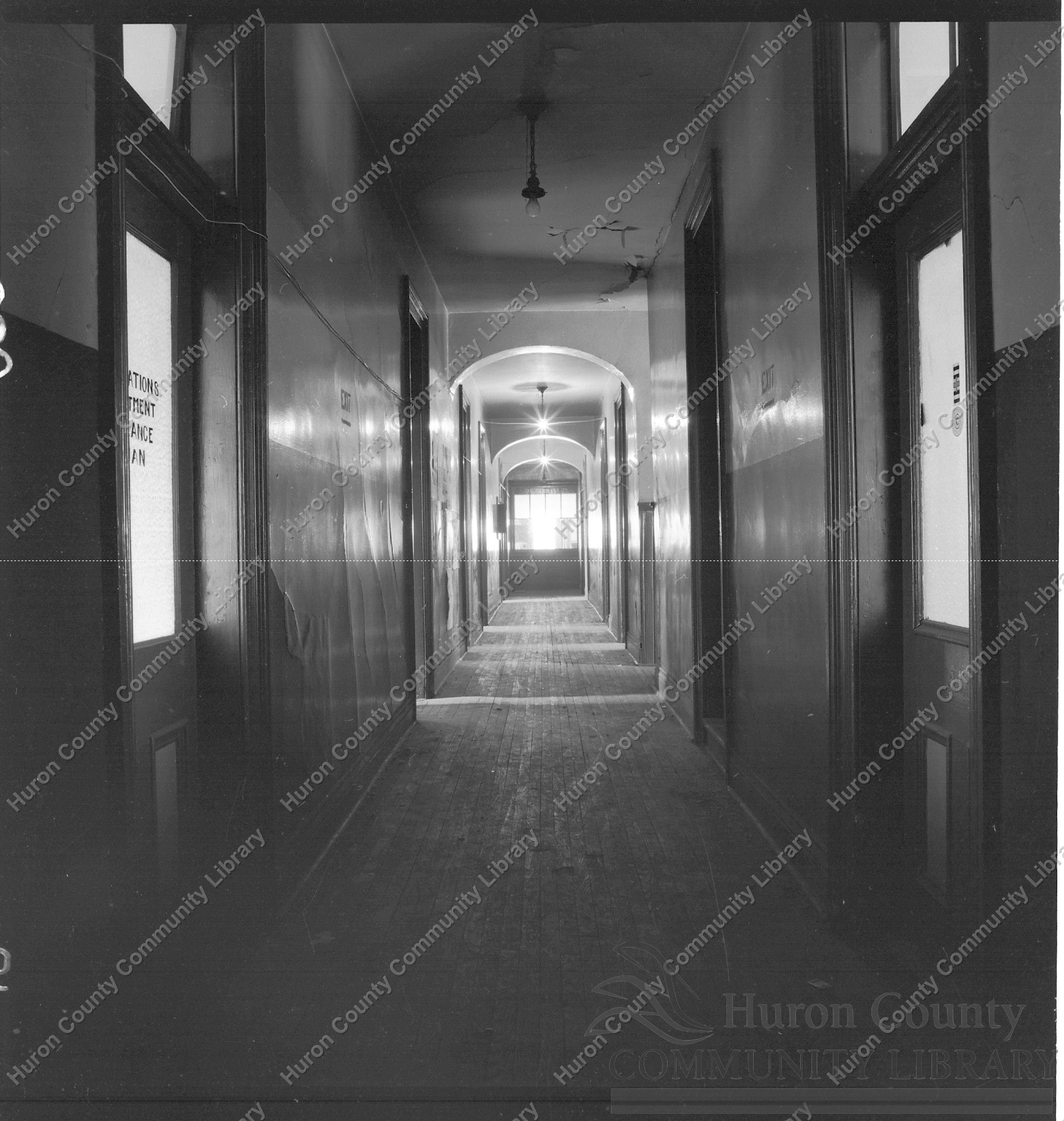 B & O Station Hotel hall upstairs-Hotel rooms become offices