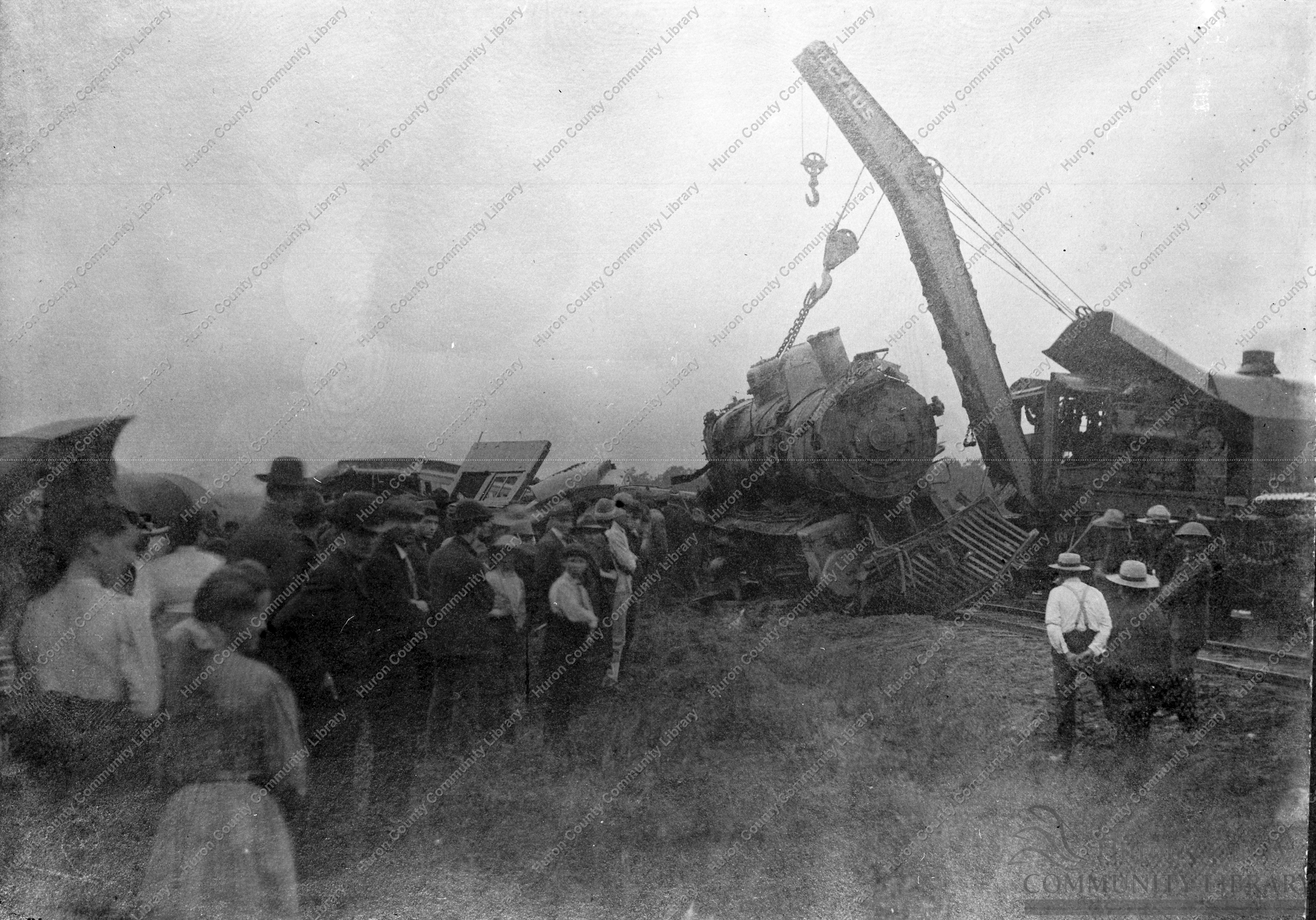Early Bucyrus Crane at wreck