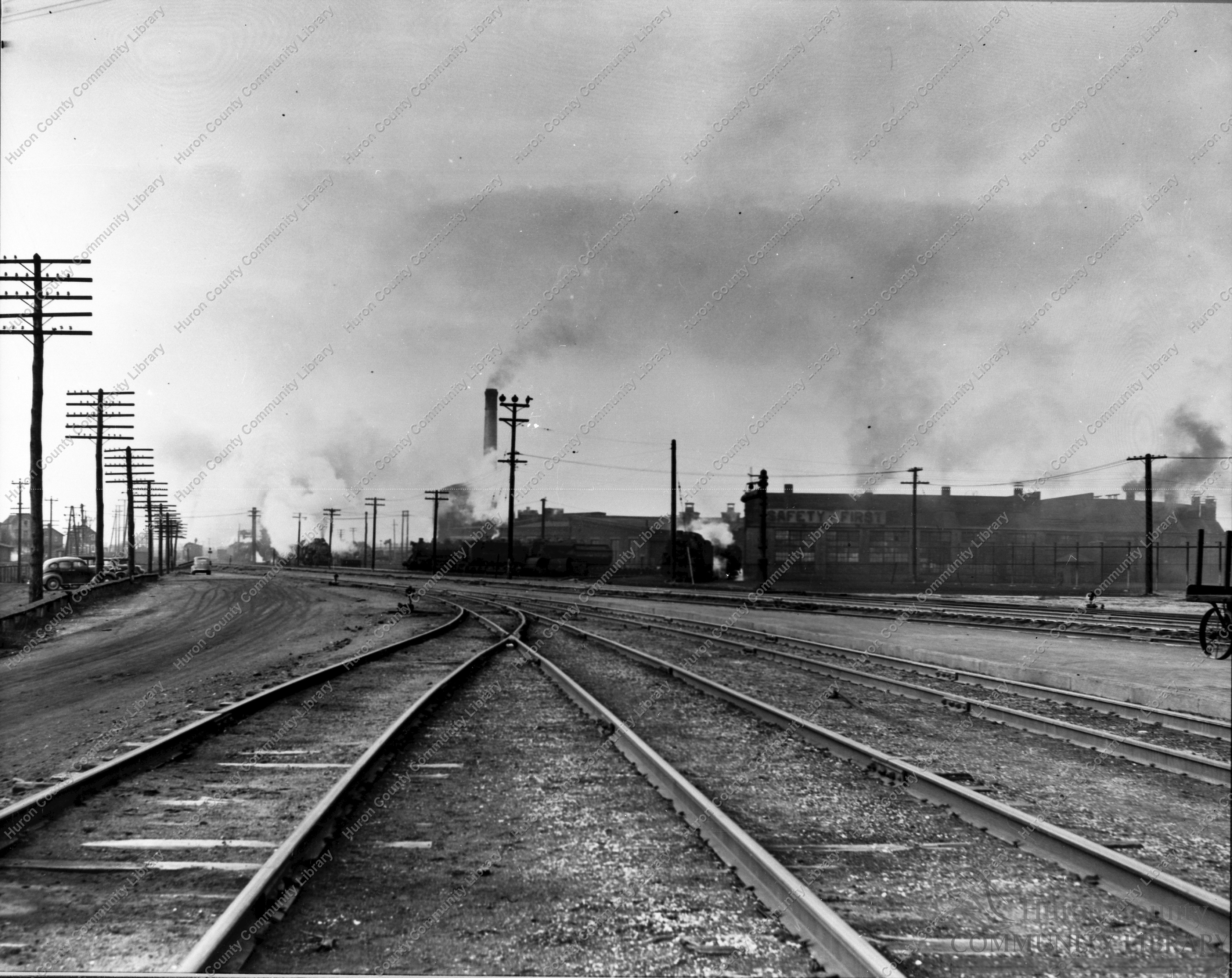 B & O Roundhouse & Shops from Newark Div. tracks