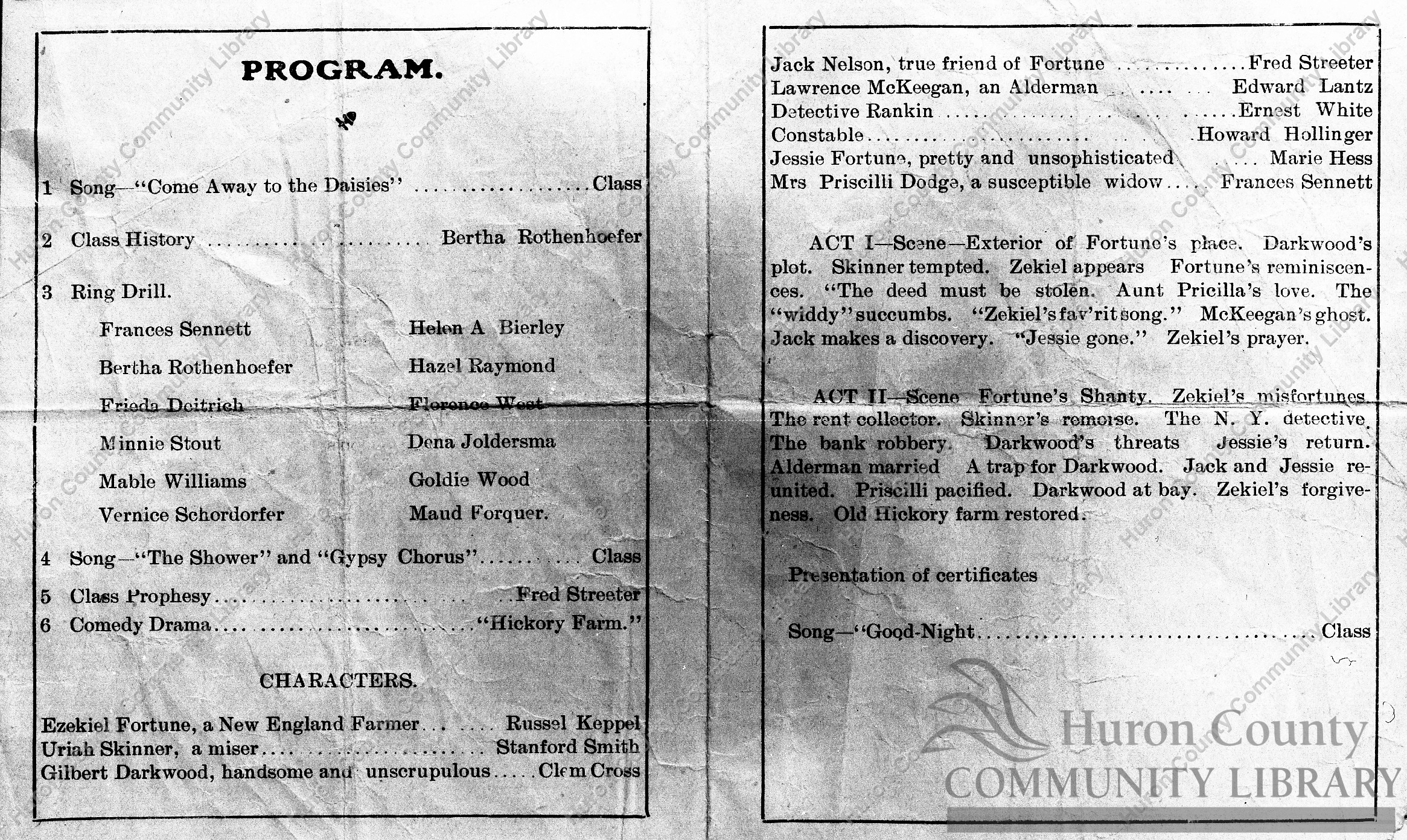 Grammer School Commencement Program 1904
