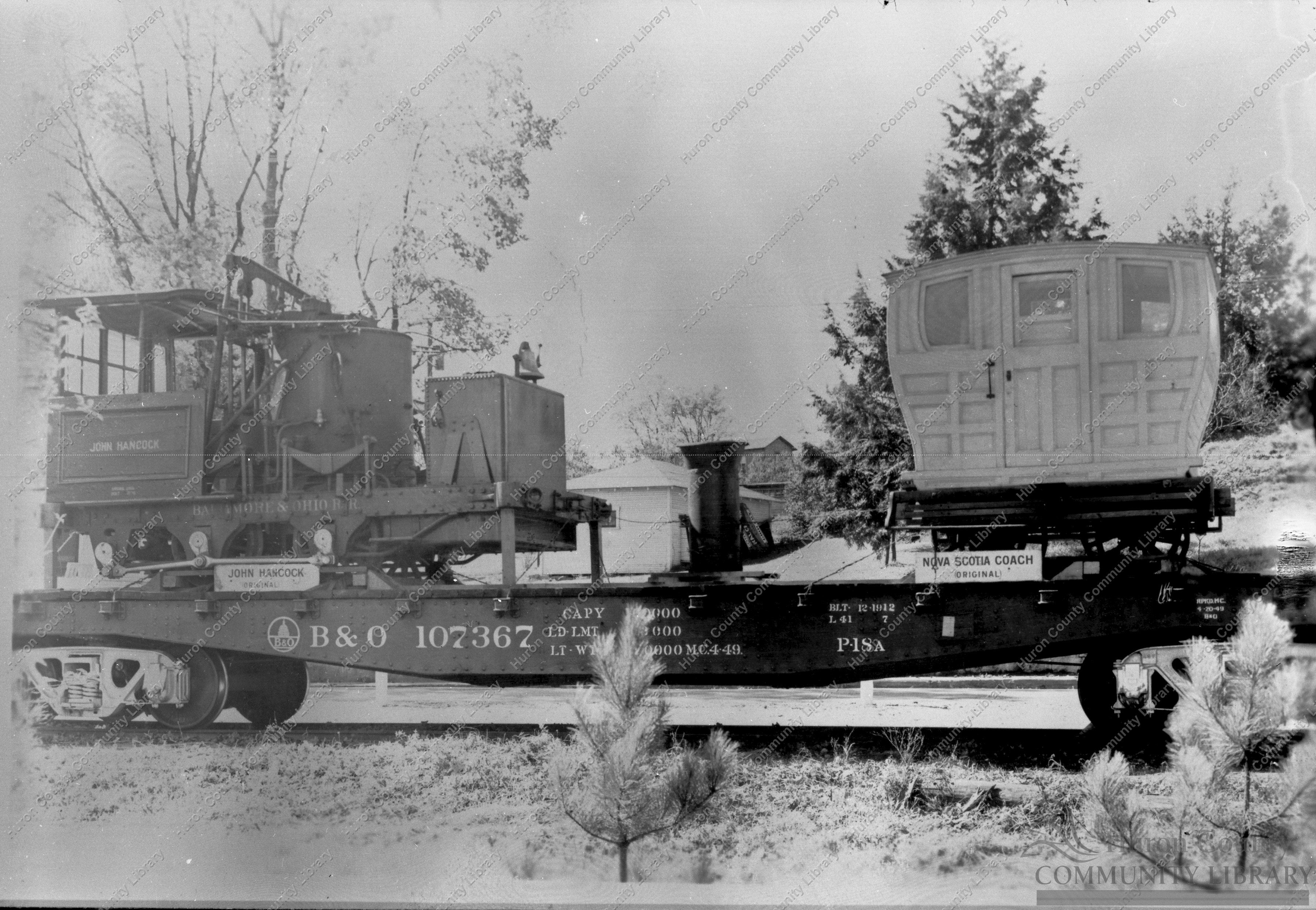 Nova Scotia Coach and a Steam Engine