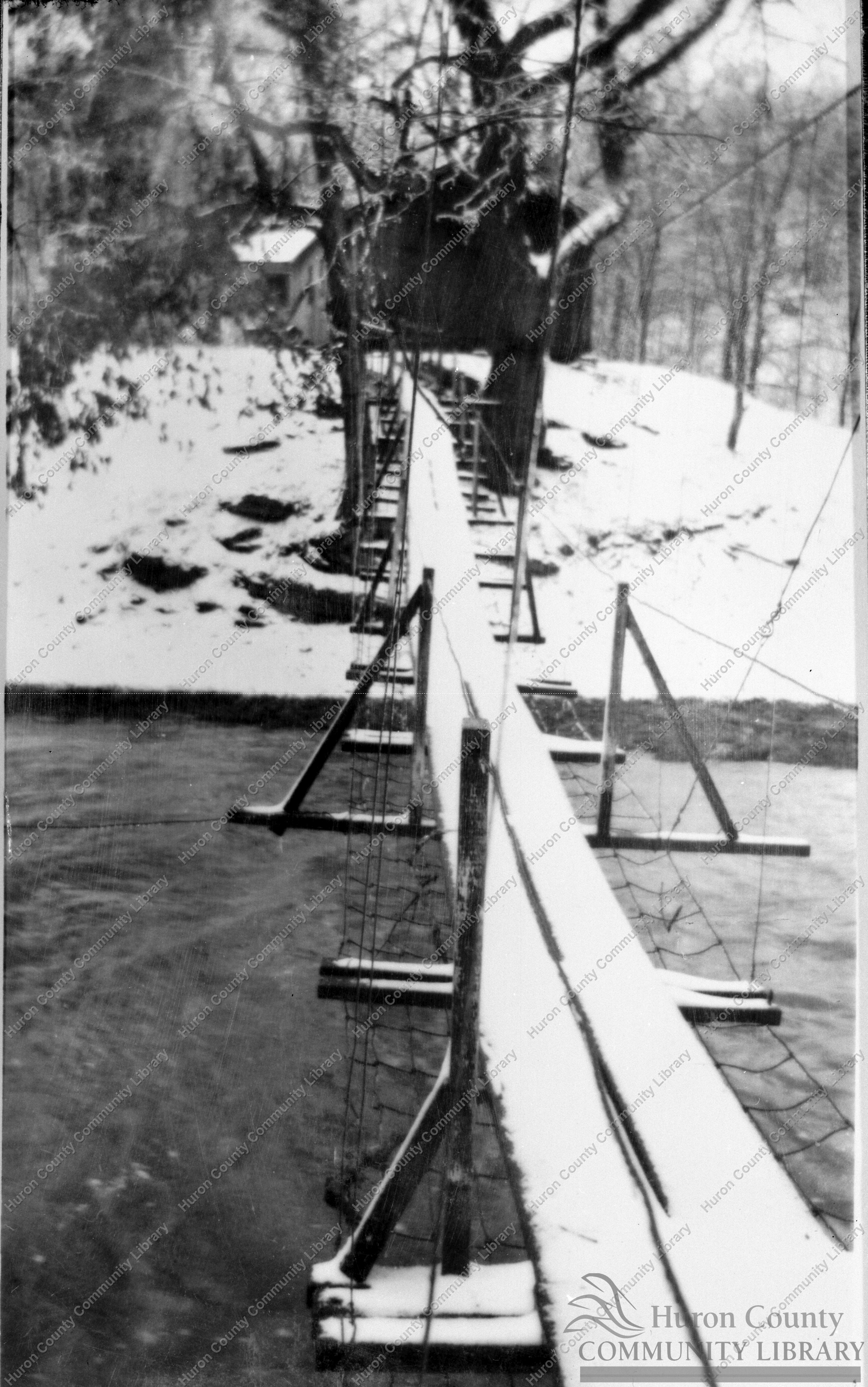 Foot Bridge - Huron River 1 mi. S. Rt. 162 on Rt. 61 East Side