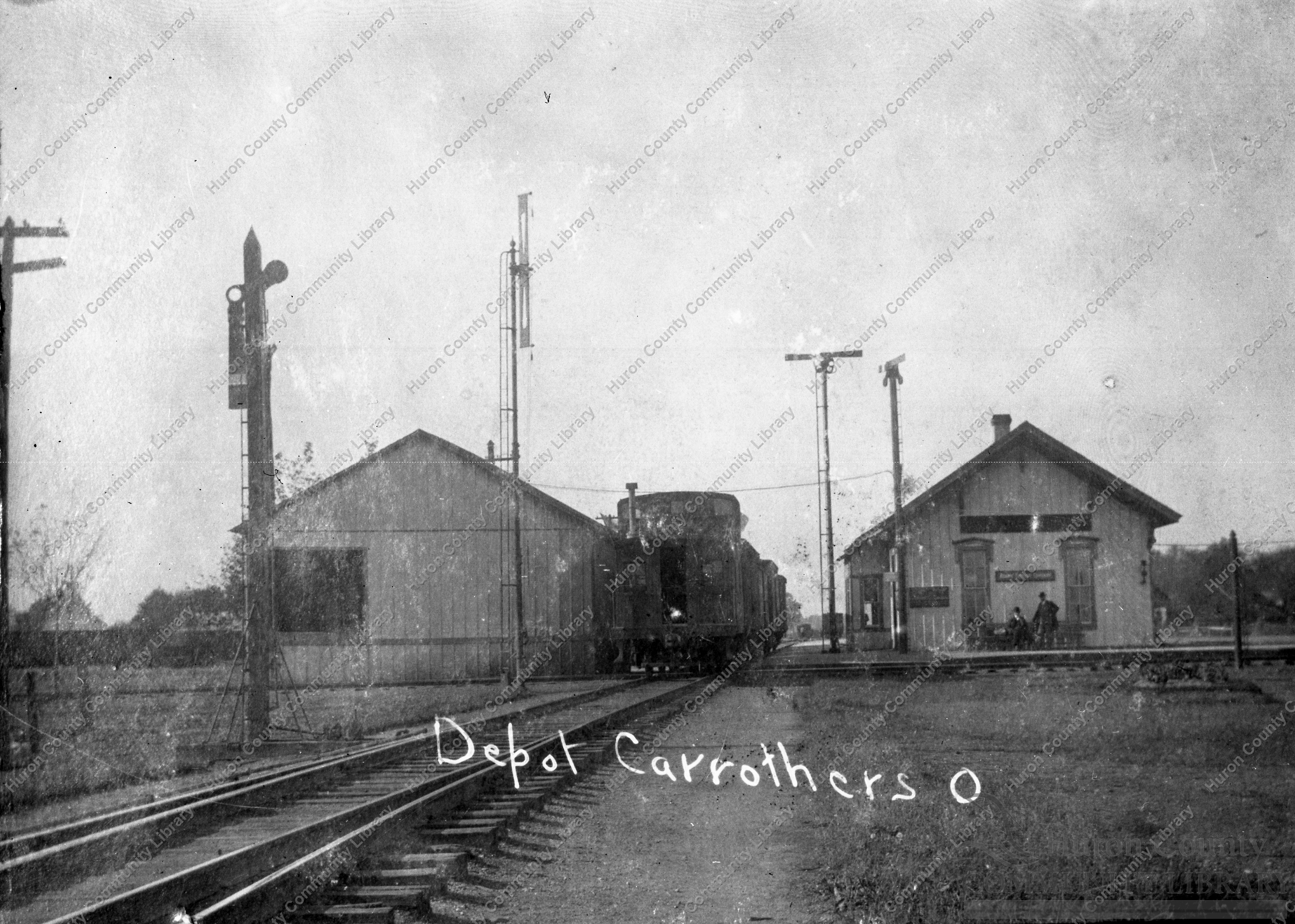 Railroad Depot at Carrothers, OH (must be the A.C.& Y. R.R.)