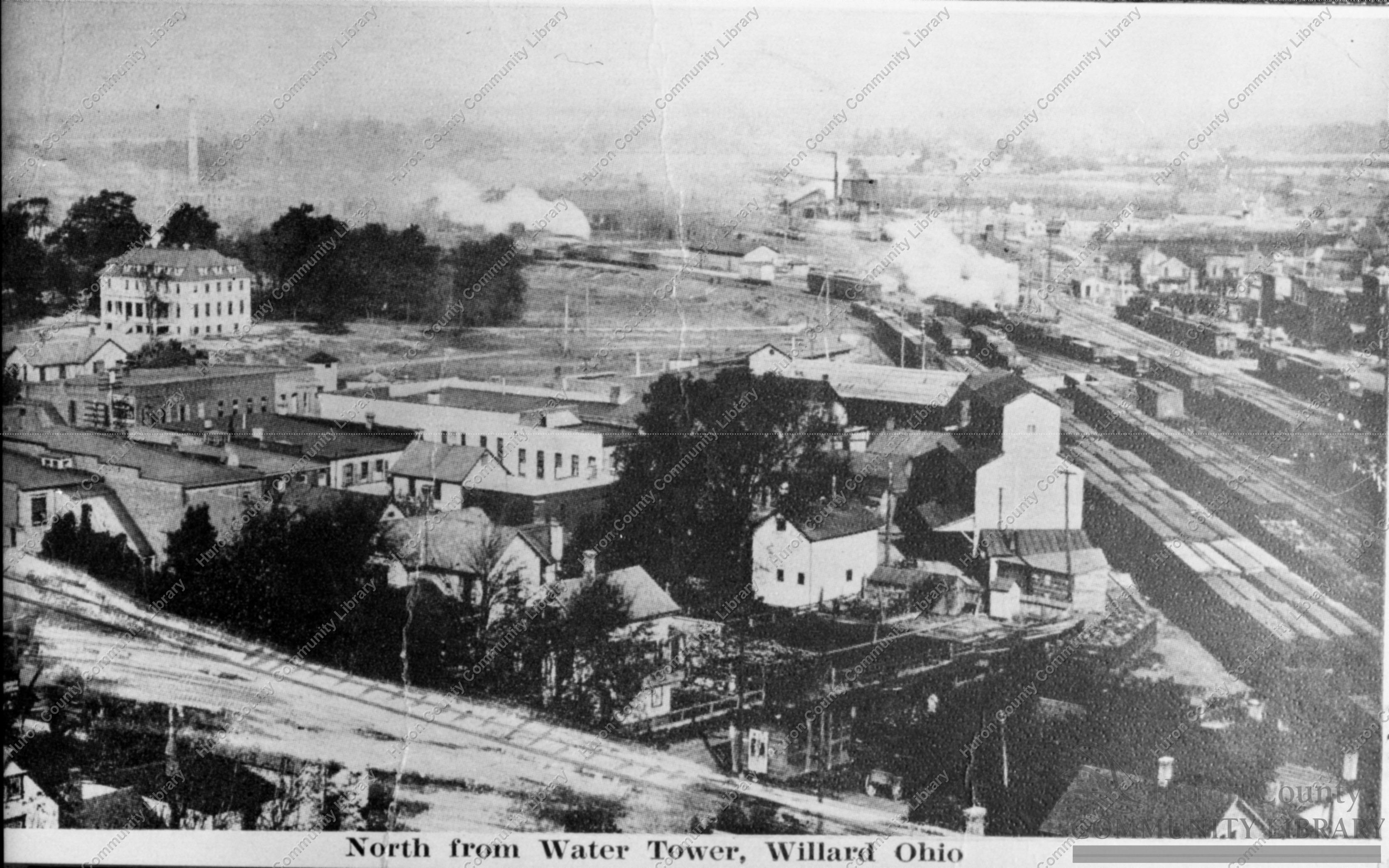 View from Water Tank in early Willard (Chicago, OH) Uptown Tank