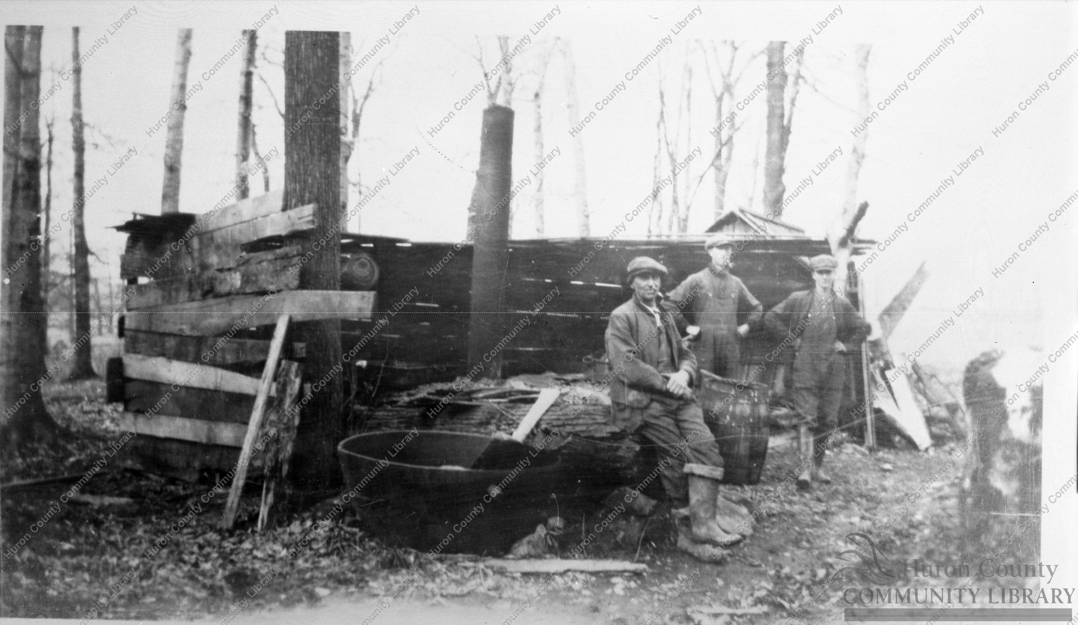 Harvey Parrott Sugar Bush ca 1904 (Grandson) Same spot as PA-0540