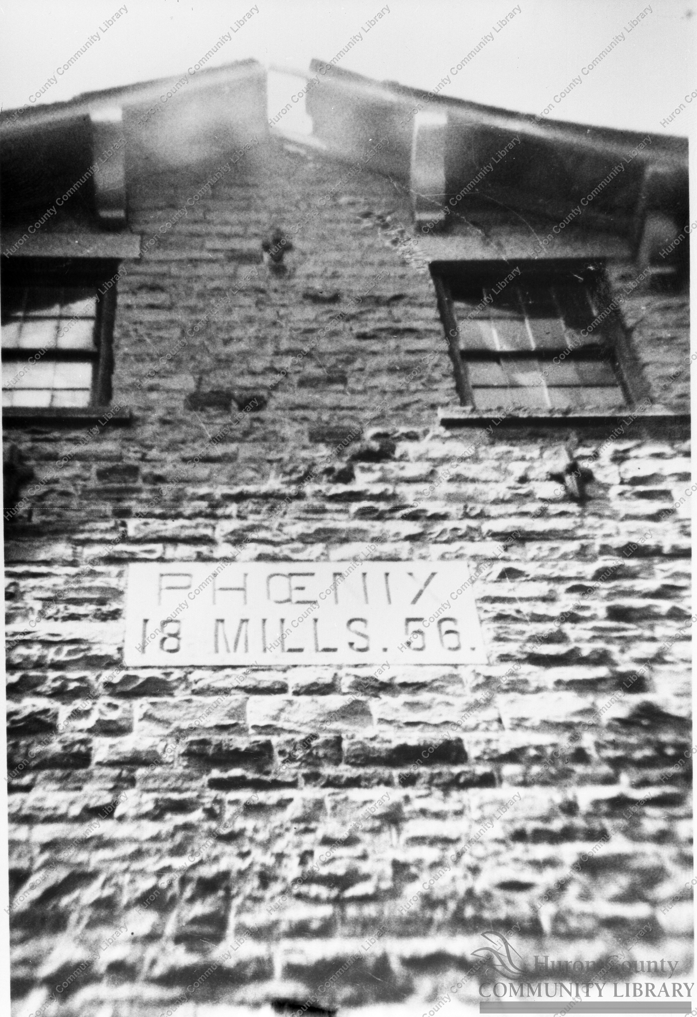Caption Stone on Mill (later years known as Grandon's Mill) 5/1977