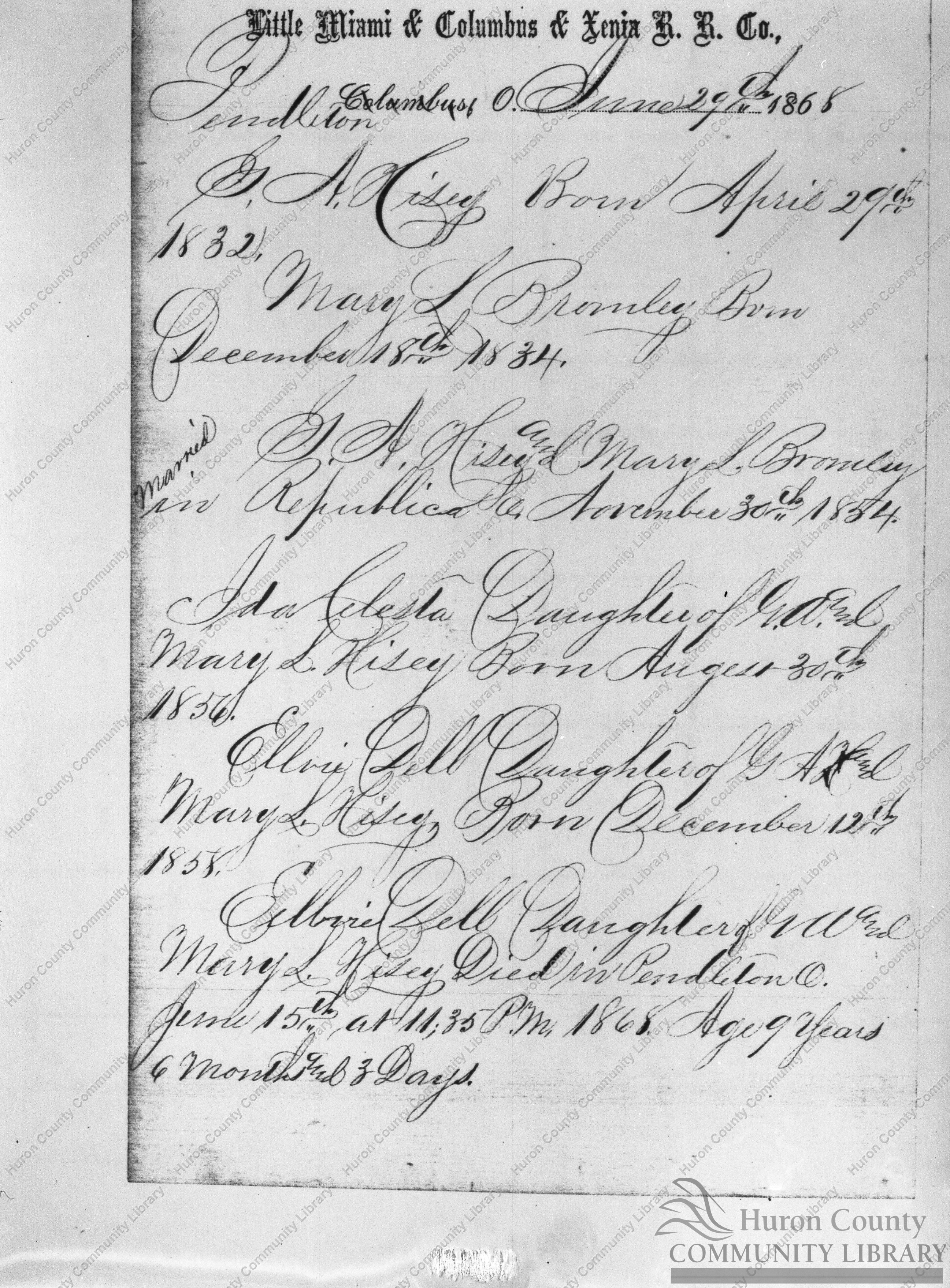 Document showing Relationship between Bromleys & Sattigs