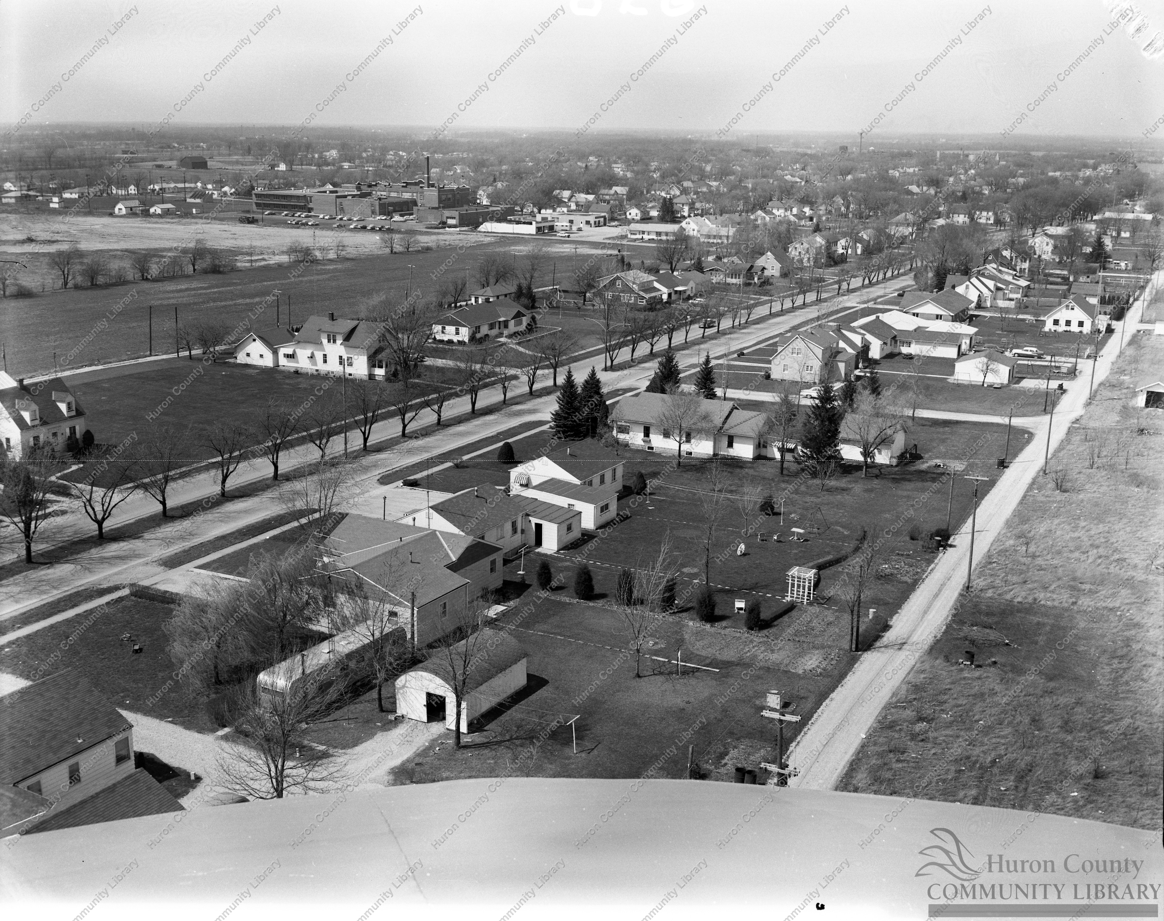 From Top of New Water Tower South end of Woodbine St. 1958