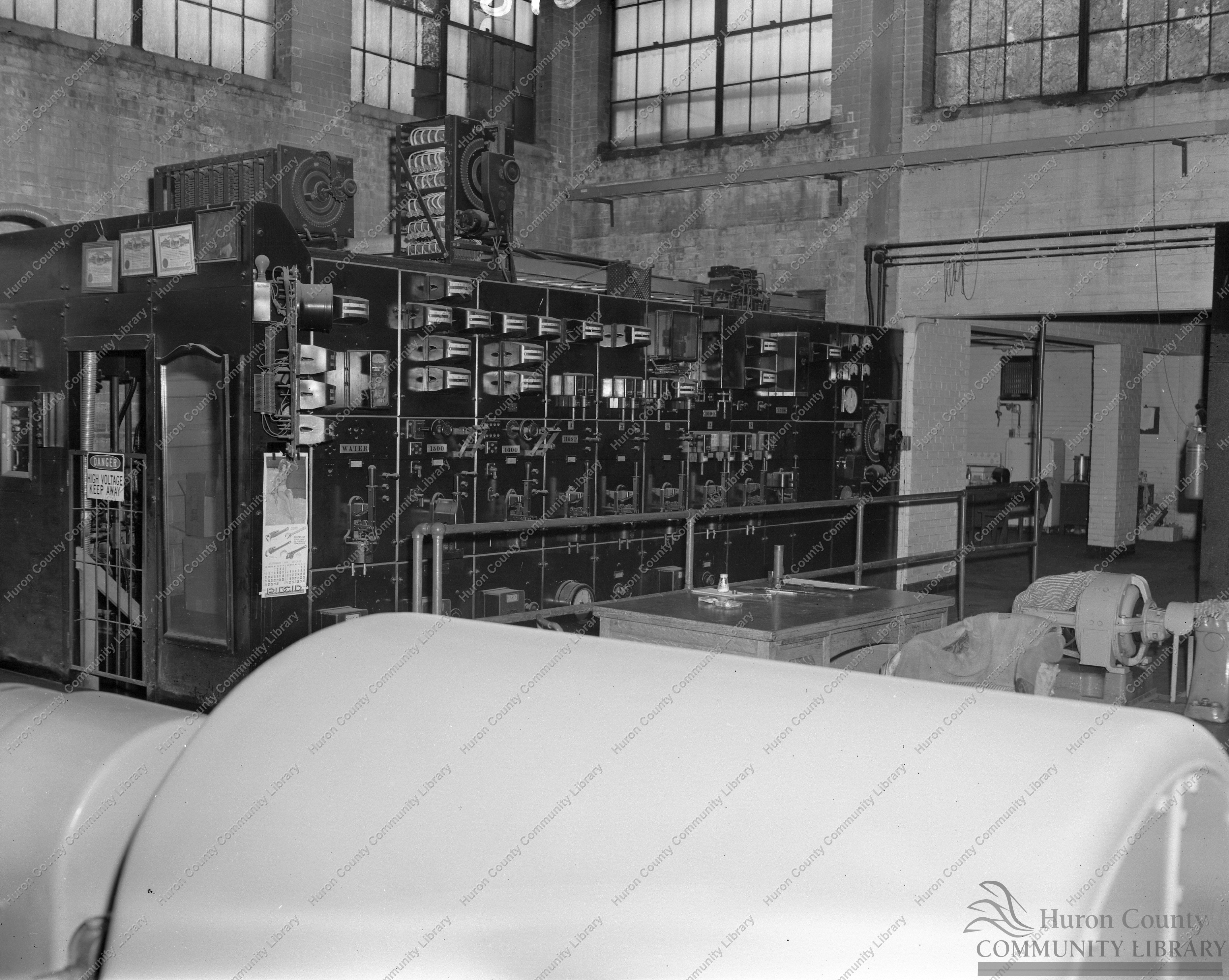 Old Power Plant Distribution Board. Oct. 1965 before razing