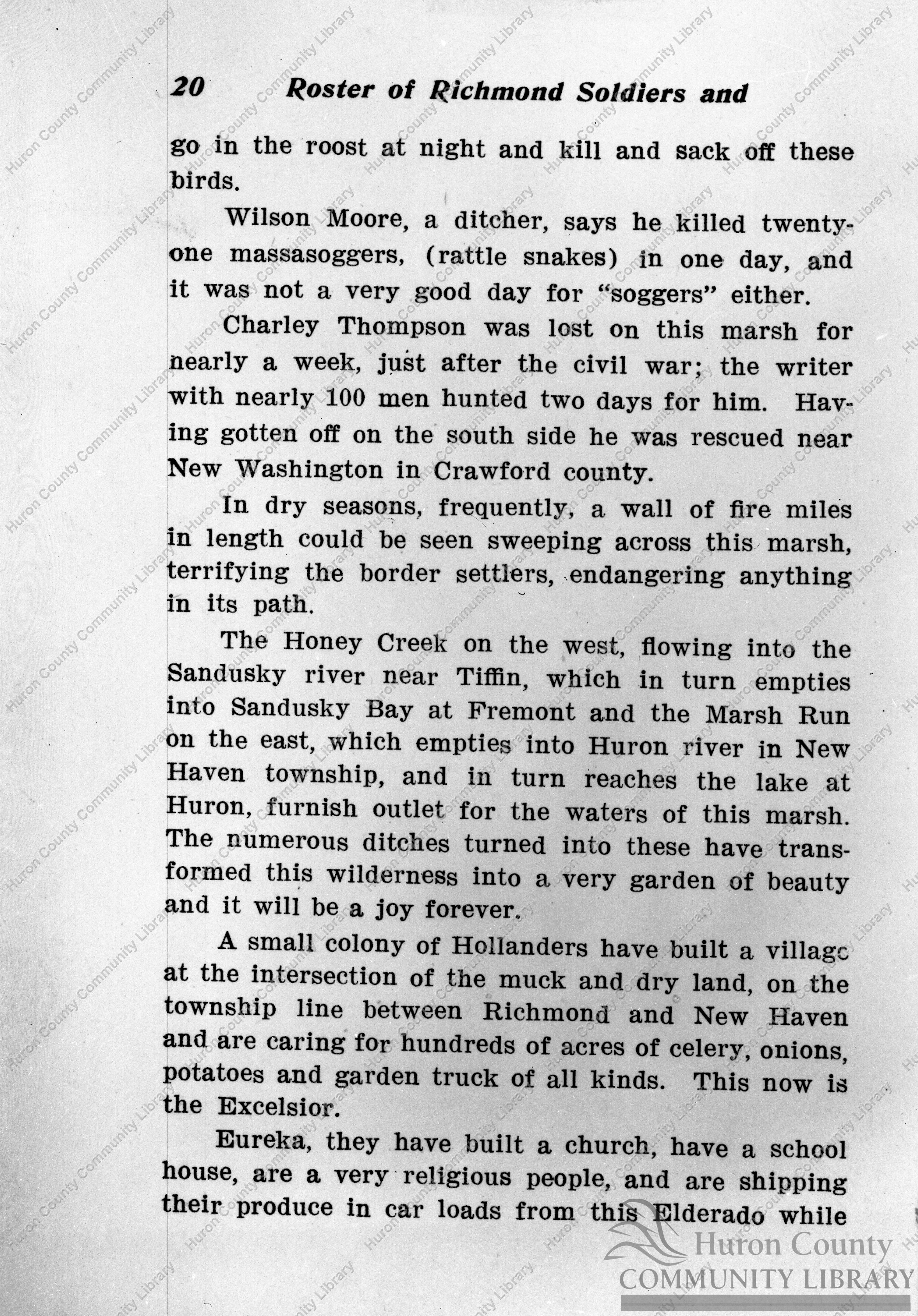 Page #20 from Rev. Keesey's History of Territory