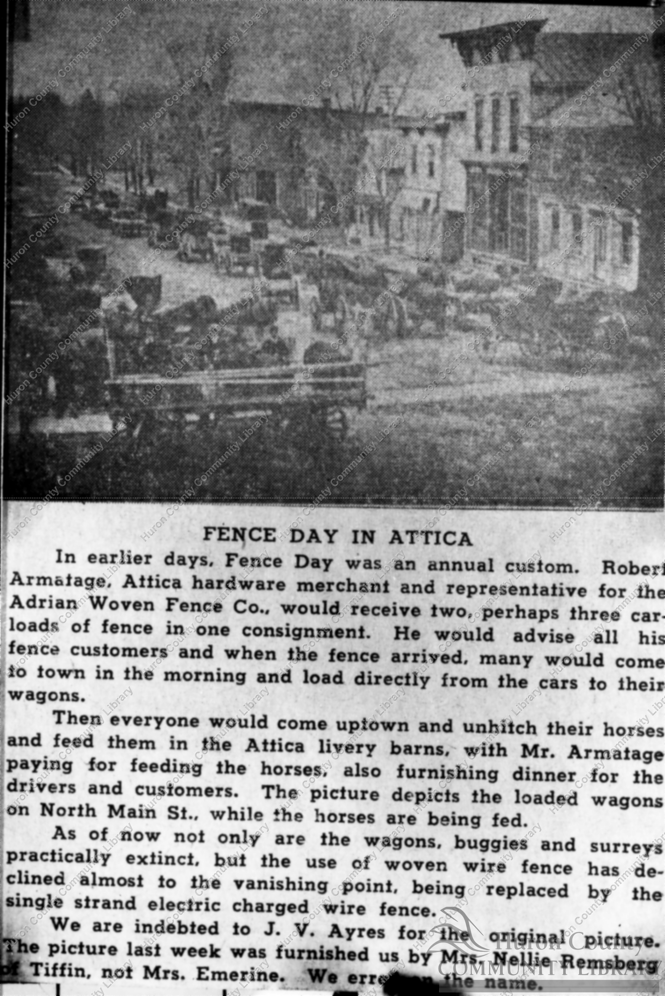 News Article in Attica Hub, about PA-0607 Wire day in Attica