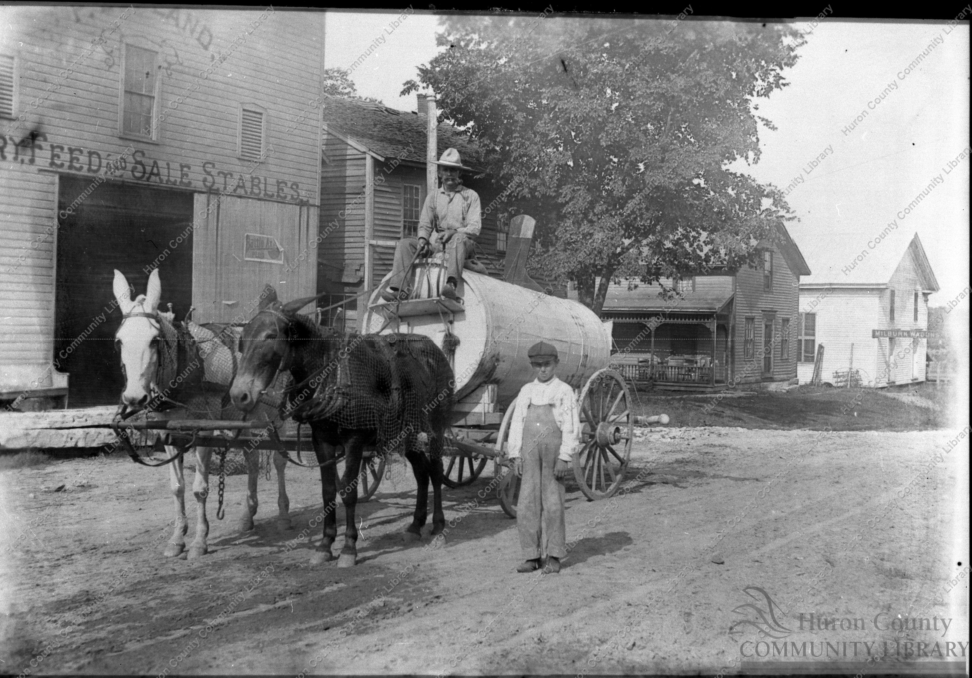 View East on Co. Line Rd. Plymouth, Oh. ca 1900