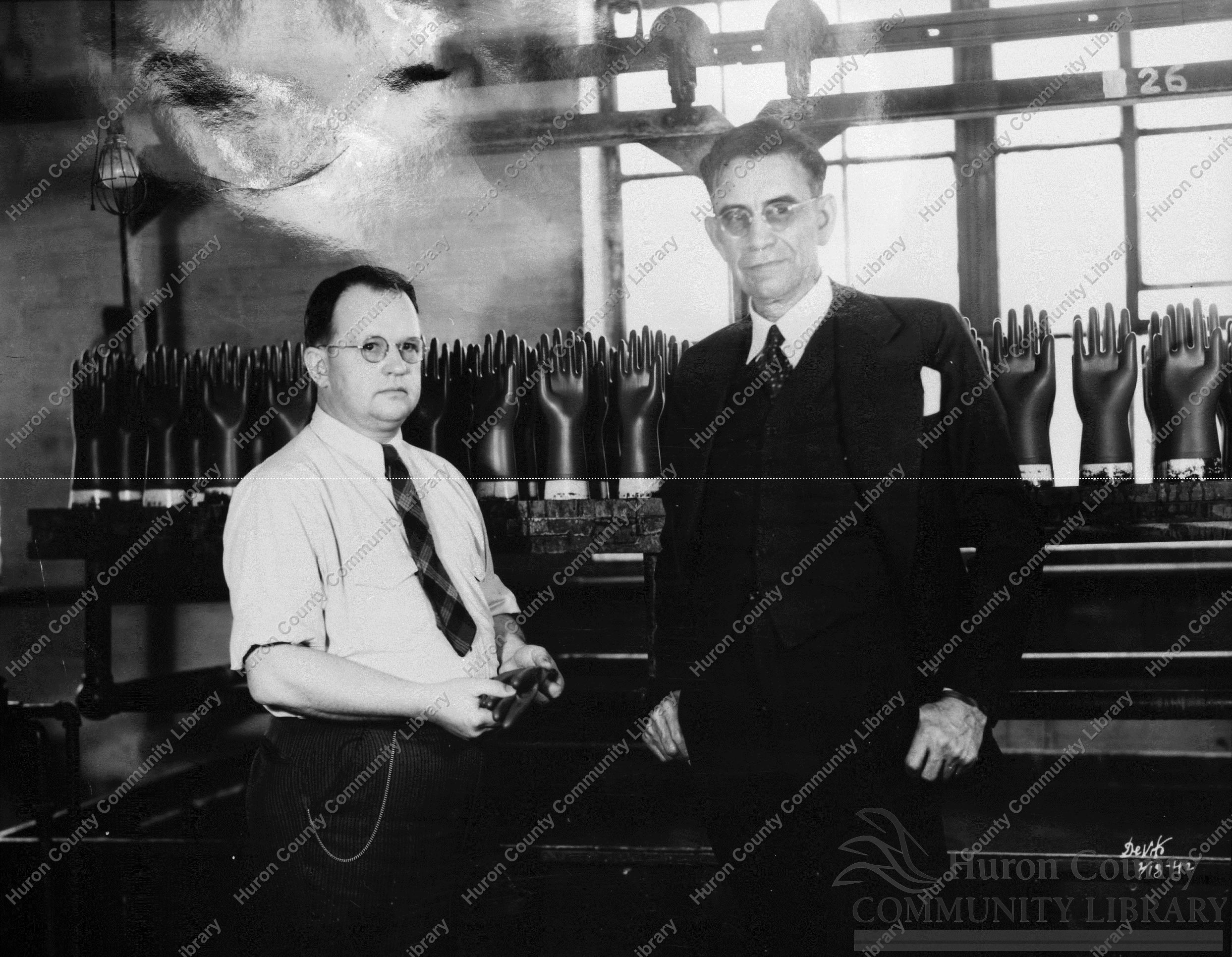 J.C.Gibson & LaVern testing balloons-Pioneer Rubber Co.