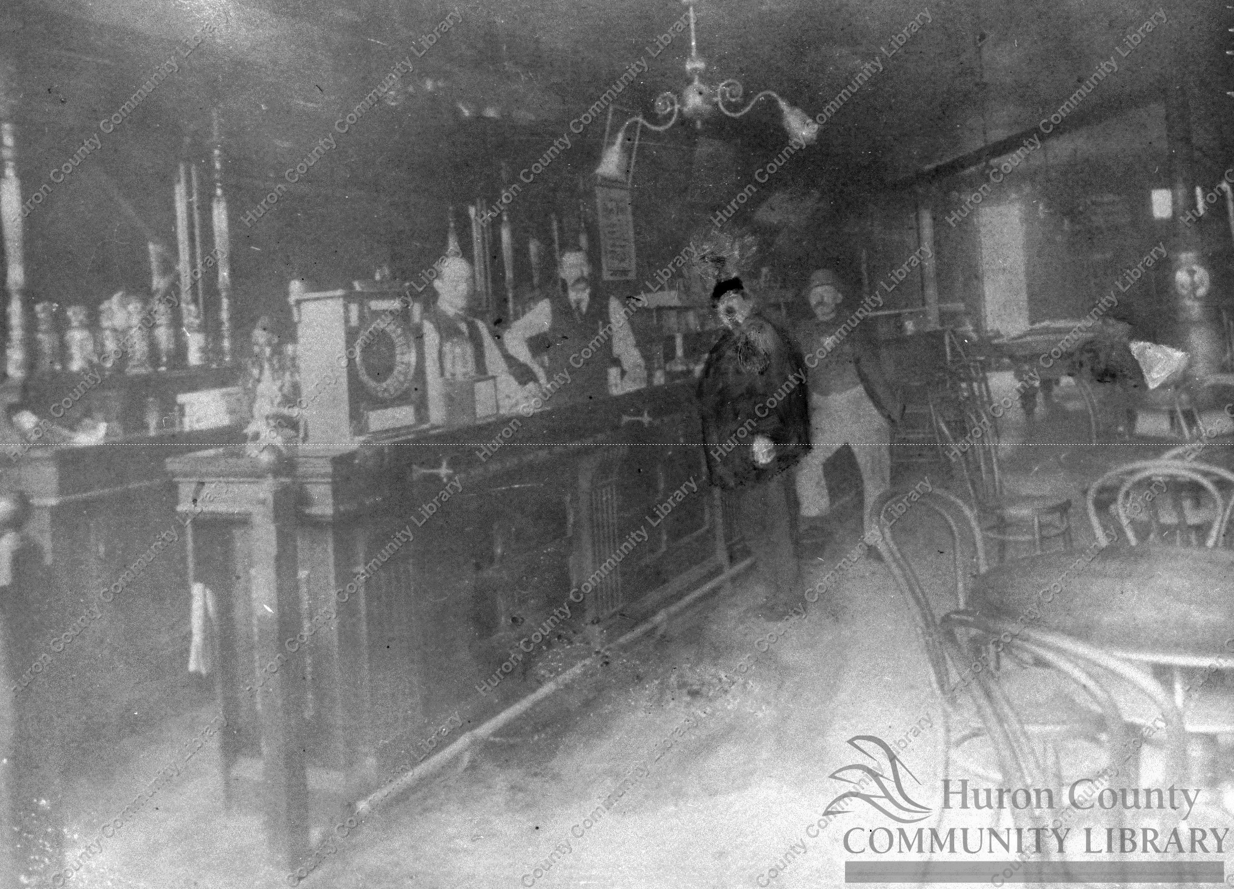 Inside an old Saloon in Plymouth, OH ca 1911