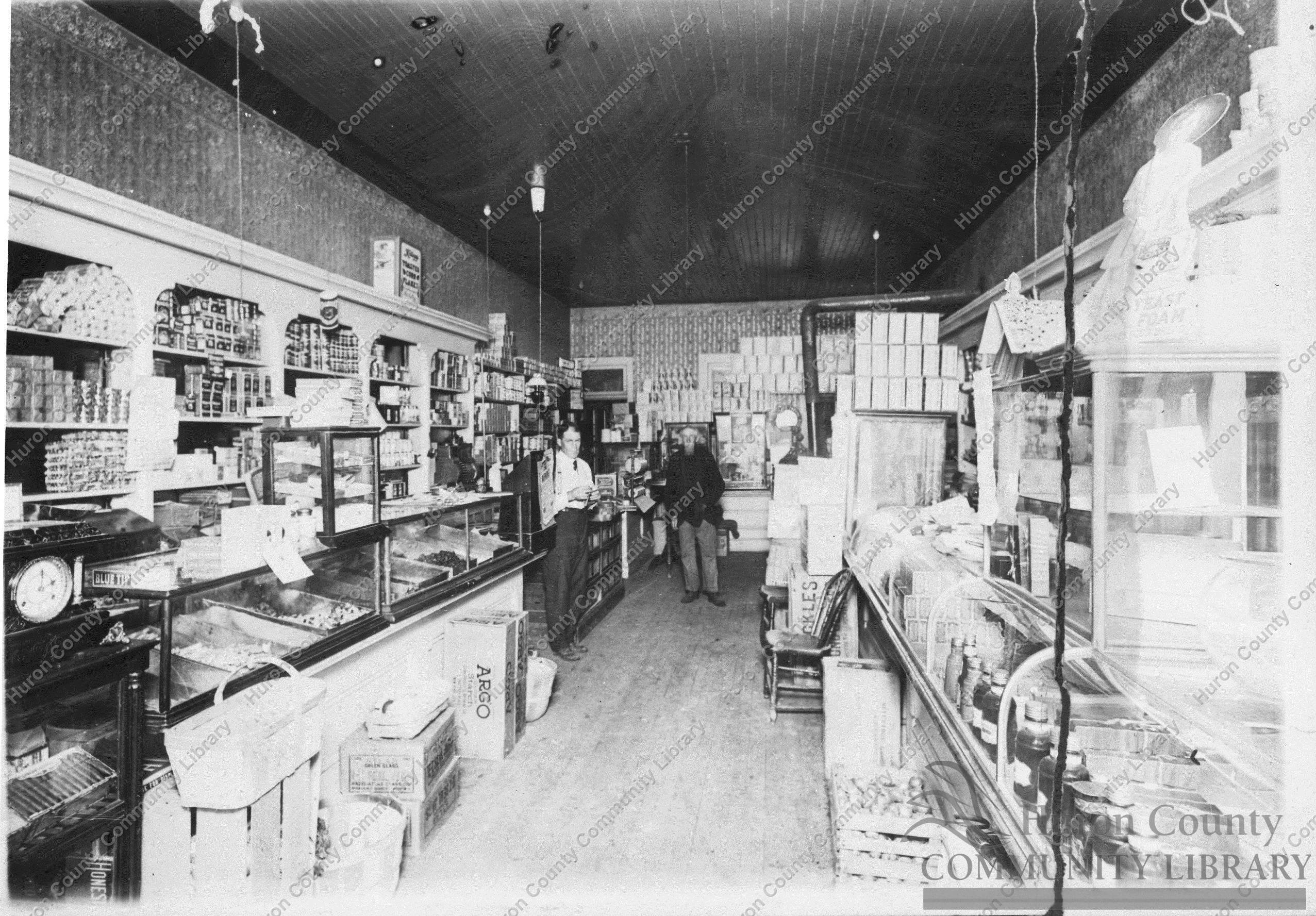 Inside of "Beveridge Grocery"-Greenwich James & Alex B. shown