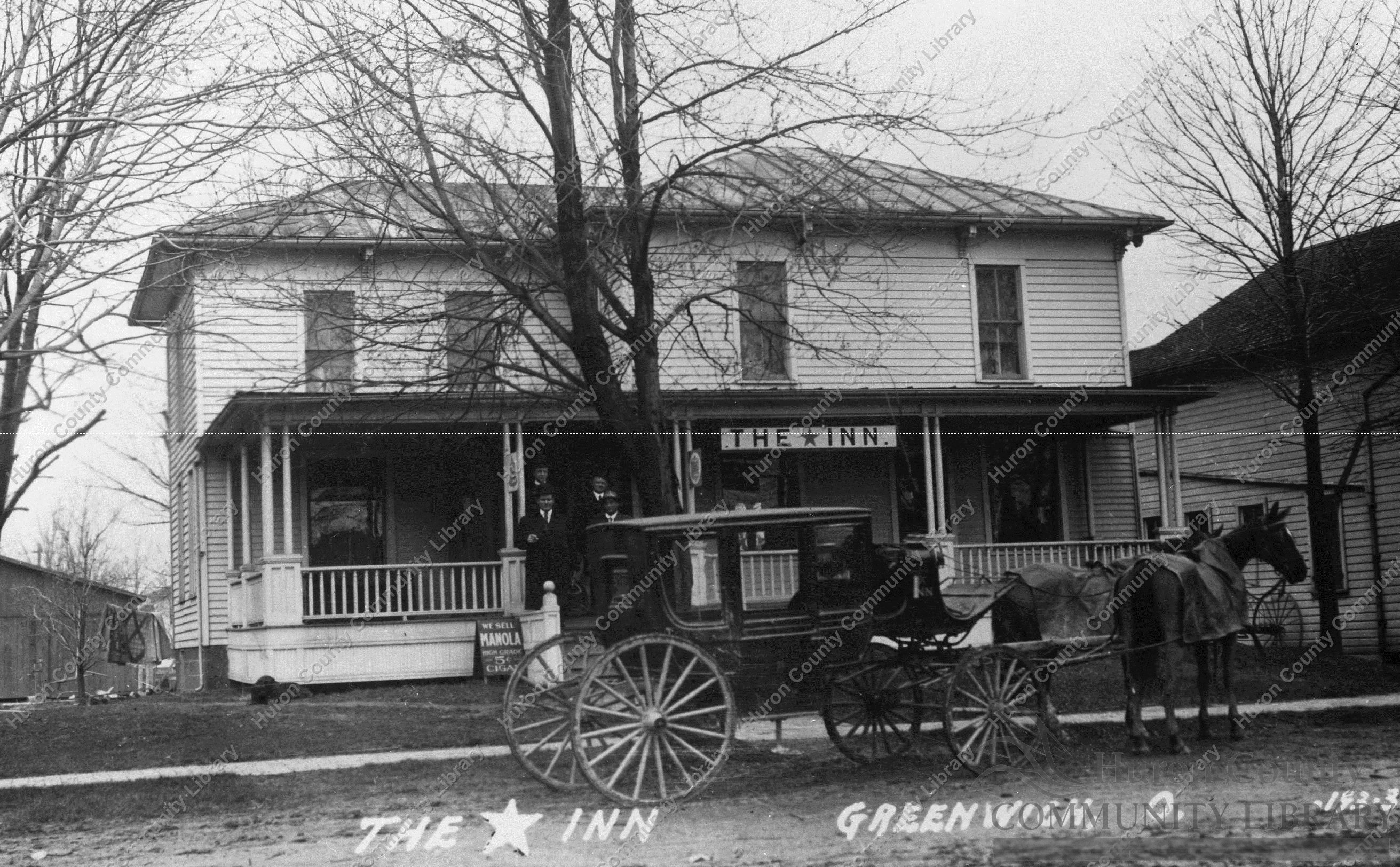 The Greenwich "Inn" with Carriage out front ca 1908